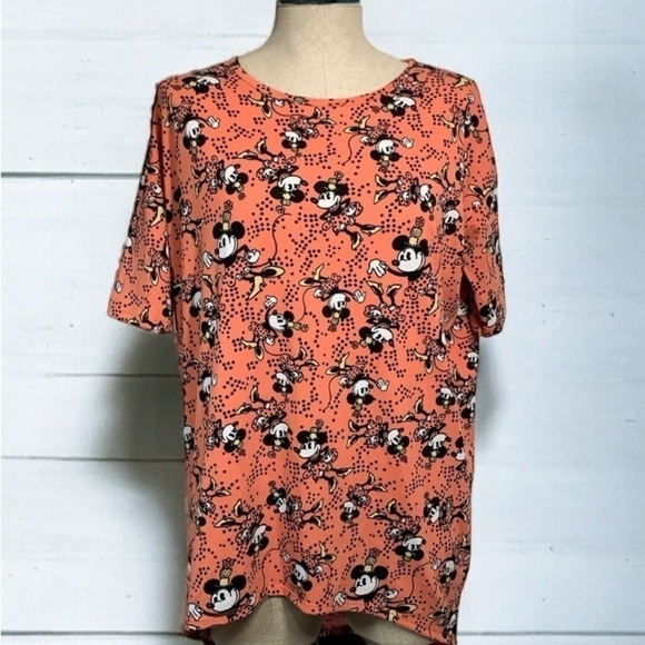 LuLaroe Irma Tunic Minnie Mouse Lic. Disney-Peach/Black/White, Sz XXS - Picture 1 of 9